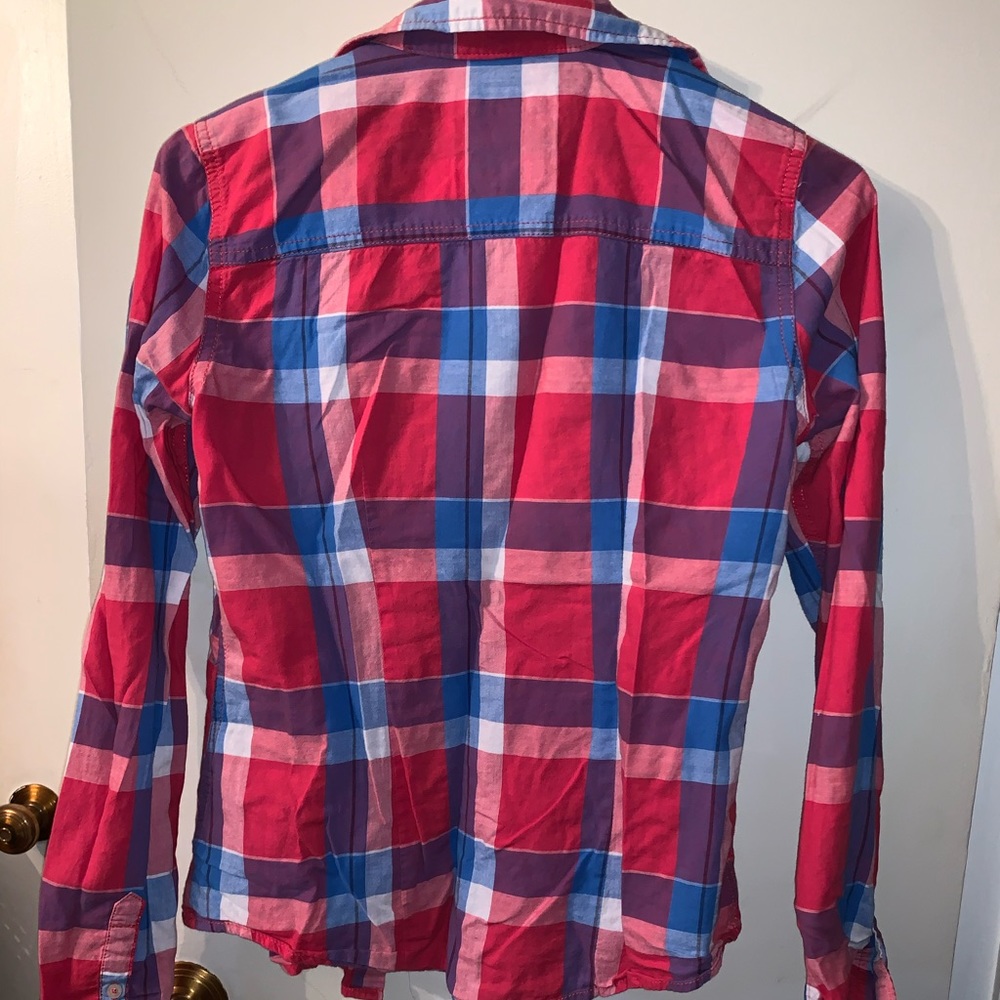 Button down plaid blouse - Picture 3 of 3